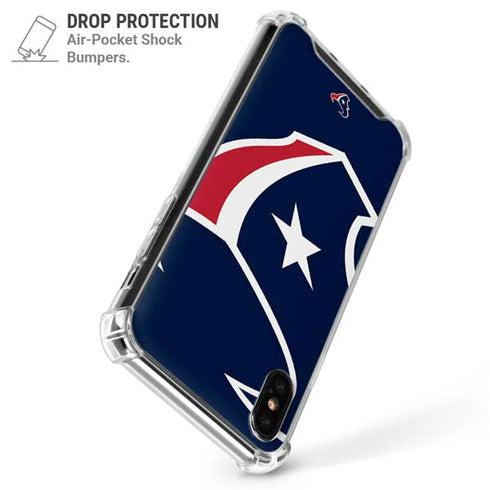 NFL Houston Texans Large Logo iPhone XS Max Clear Case